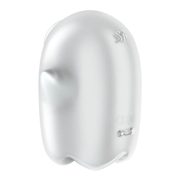Tryckvågsvibrator - SATISFYER - Glowing Ghost - Mjuk silikon - Vit