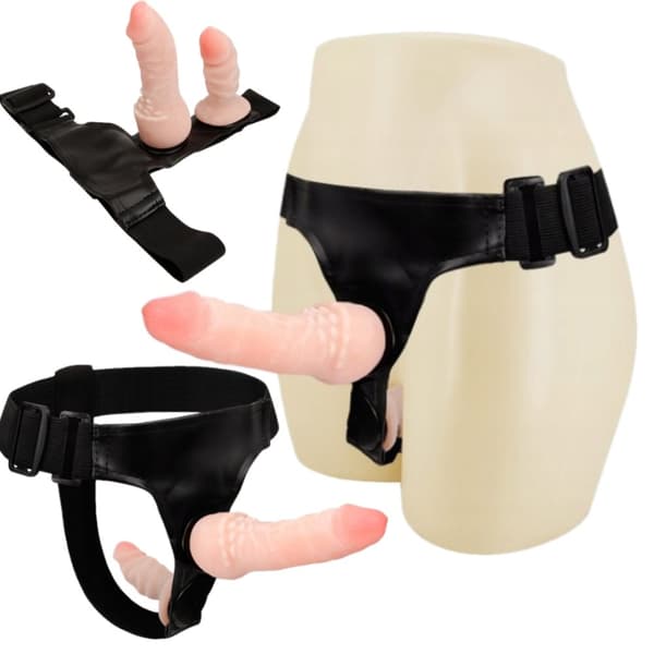 Lybaile Double STRAP-ON To dildoer til delt penetration