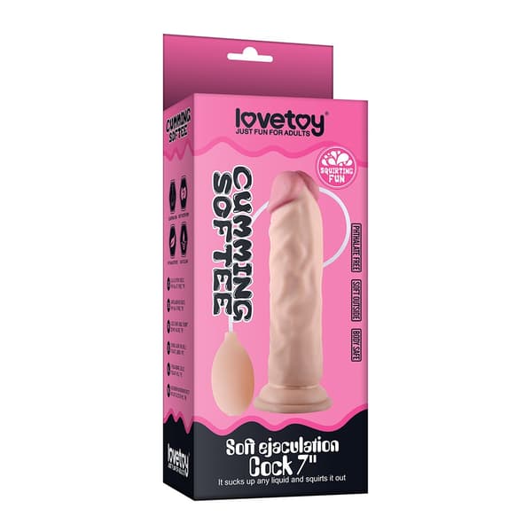 Lovetoy sprutande dildo MJUK EJACULATION COCK 8,5''