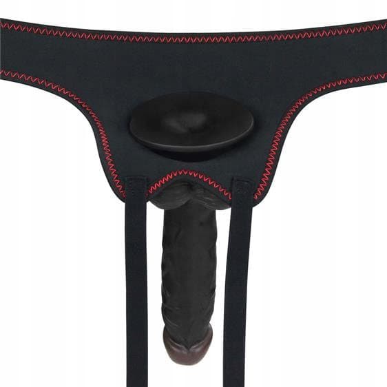 Lovetoy Enkelt Strap-On Set 8,5'' Svart