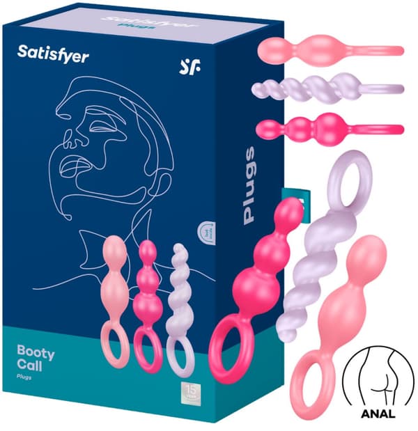 Satisfyer - BOOTY CALL analpluggar (3 färger)