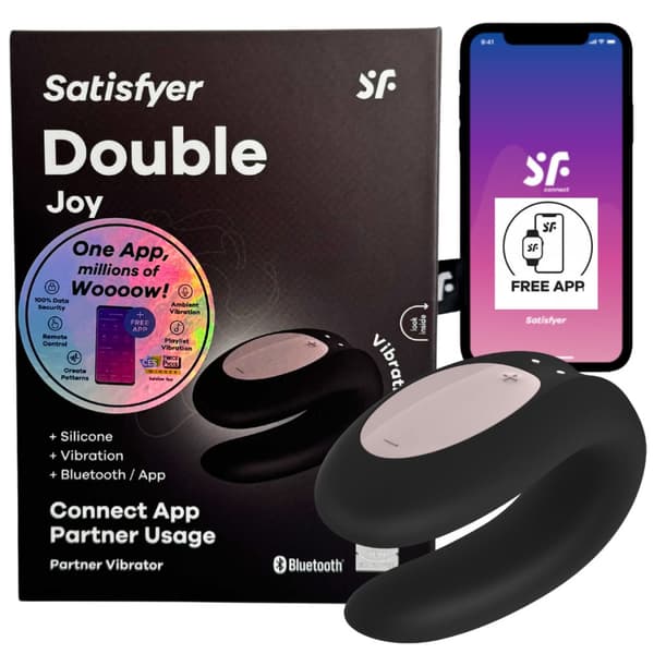 Satisfyer - DOUBLE JOY Vibraattori (musta)