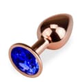 Miniatyrbild 4 av 4: Plugg i metall anal rosabud roseguld storlek S 50g - Saphir