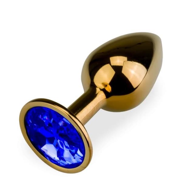 Rosa guld metall anal plugg smycke storlek S 50g - Saphir
