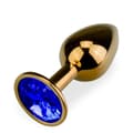 Miniatyrbild 4 av 4: Rosa guld metall anal plugg smycke storlek S 50g - Saphir