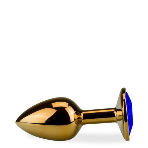 Rosa guld metall anal plugg smycke storlek S 50g - Saphir