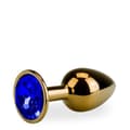 Miniatyrbild 1 av 4: Rosa guld metall anal plugg smycke storlek S 50g - Saphir