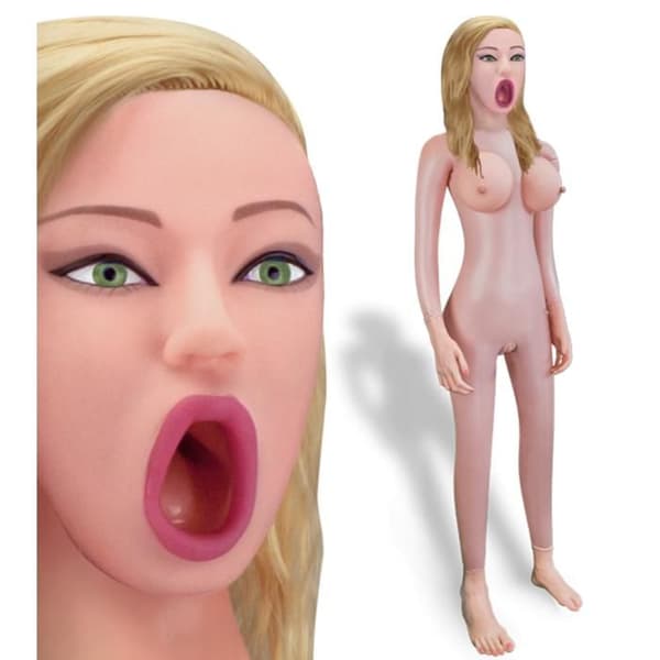 Högkvalitativ Blåstdocka, Blond Suger, Gröna Ögon Frida