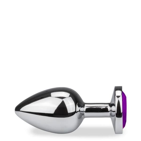 Plugg i metall anal rosabud storlek S 150g - Amethyst