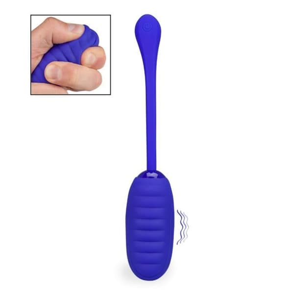 Egg vibrerande komfort och 12 lägen Eros - Avståndsvibrator för par - Mörklila