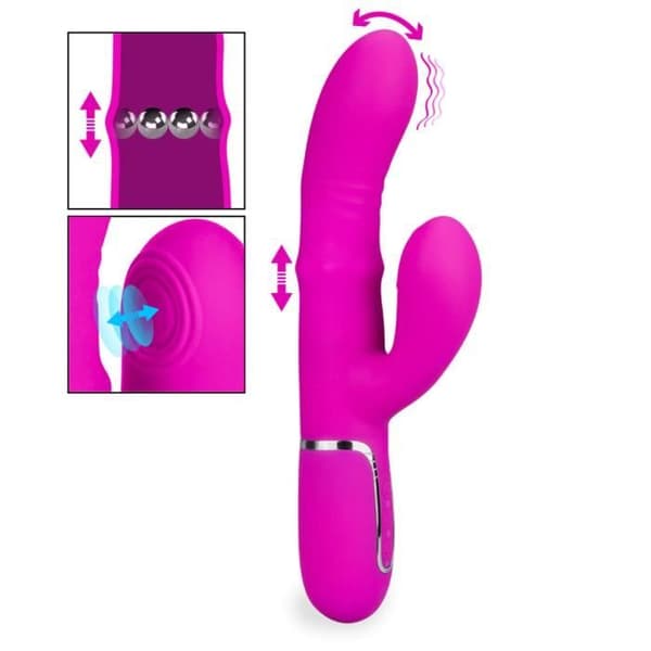 Vibromassör kanin stöt Climax - Fuchsia