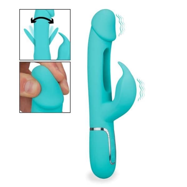Vibromasseur rabbit tapoteur Master - Turkos