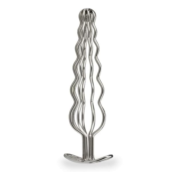 Analplugg lång med metallstänger Curl