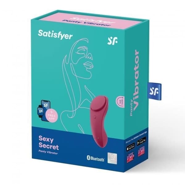 Connected stimulator - Satisfyer - Sexig hemlighet - Bordeaux - Silikon - Vibrerande