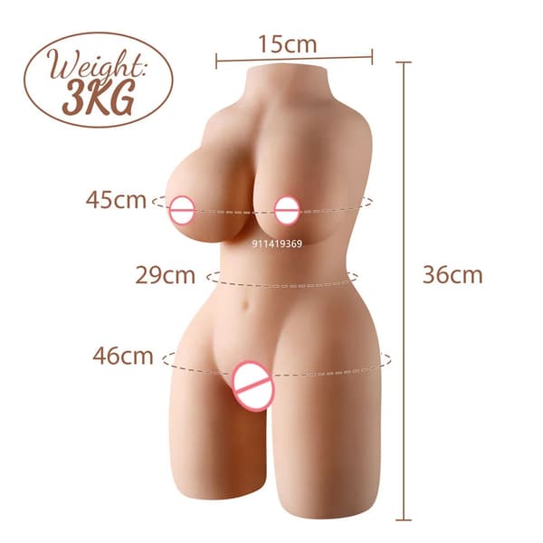 Sexdukke, 3 kg vægt, realistisk blød berøring,3 kg