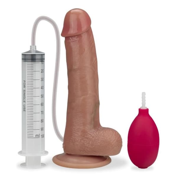 Gode godemichet med sugpropp ejakulator Alvin 16,0 cm vaginal- eller analgode för man eller kvinna - Ljus hud
