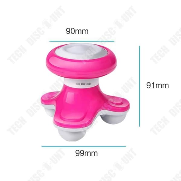TD® Mini wave handhållen vibrerande massageapparat för hårbotten huvud, nacke, axlar och rygg USB eller batteridriven vibrator