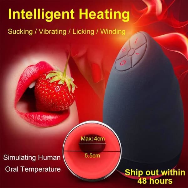 LCC® masturbator 6 hastigheter Automatisk uppvärmning Lång räckvidd