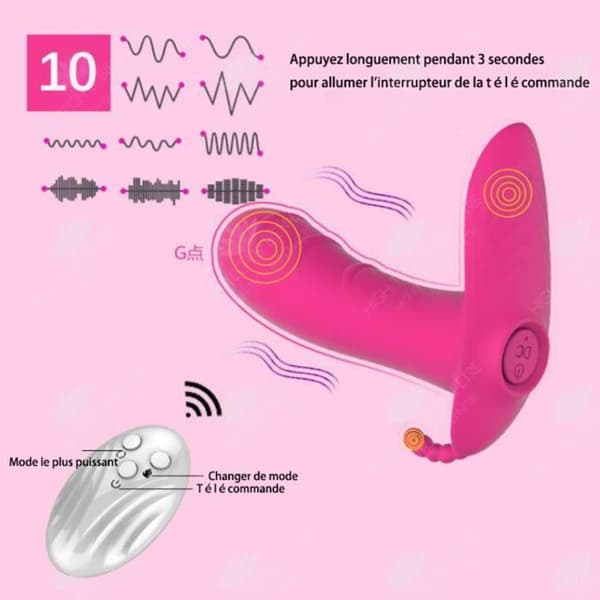 HTBE® Bärbar trådlös fjärrkontroll för vuxna kvinnor Multi-Frequency Magnetic Vibration Mobile G-Spot Stimulation M Stick