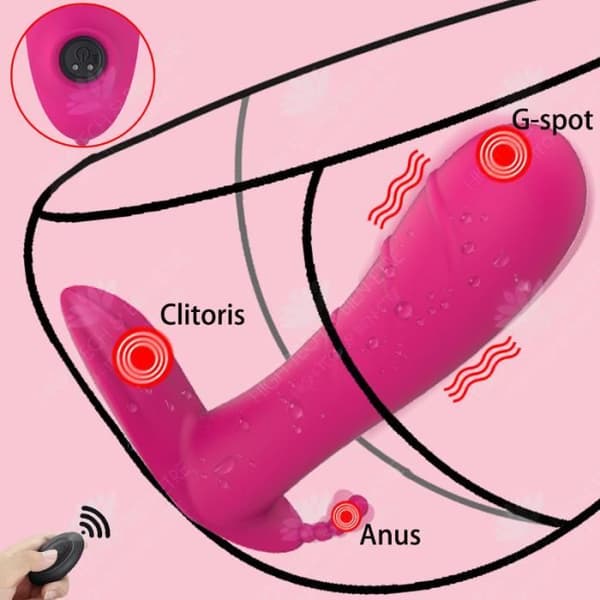 HTBE® Bärbar trådlös fjärrkontroll för vuxna kvinnor Multi-Frequency Magnetic Vibration Mobile G-Spot Stimulation M Stick