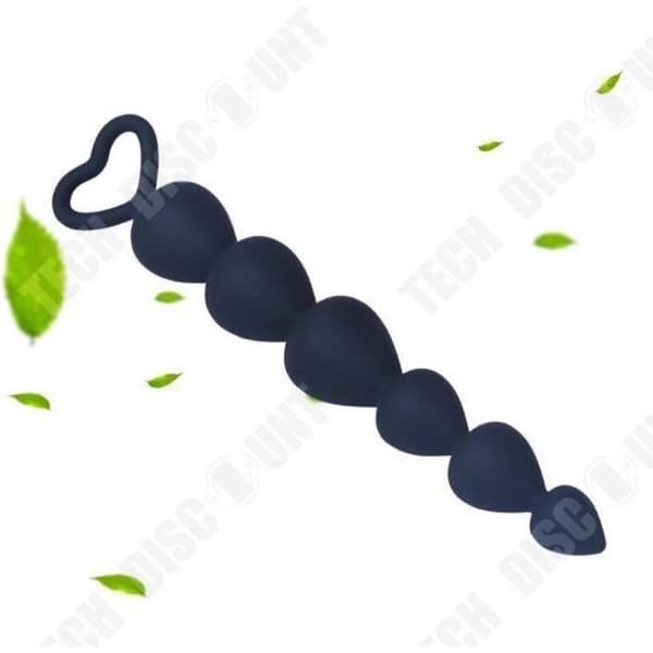 TD® Analplugg med ringar - Analstimulator - Rosenkrans Sexleksak - Black Beads Vaginaplugg Sexleksak - Vuxenprodukt - Silikon