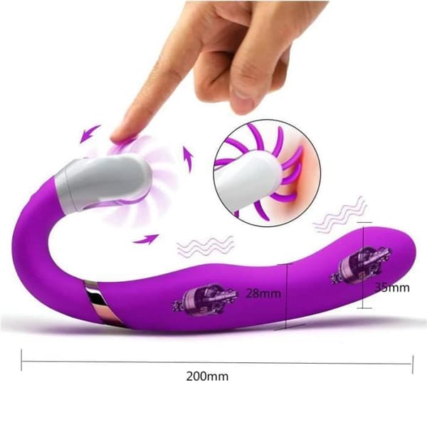 Sexleksak Vibrator Sexleksaker för kvinna Silikon 12 Speed G Spot Vagina och klitoris Vibrerande Erotisk - Lila Typ