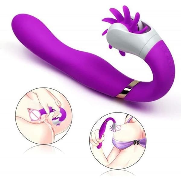 Sexleksak Vibrator Sexleksaker för kvinna Silikon 12 Speed G Spot Vagina och klitoris Vibrerande Erotisk - Lila Typ