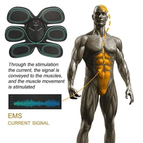TD® Effektiv elektrostimuleringsenhet Magmuskel Uppladdningsbar USB EMS Bälte Utveckling Arm Magträning