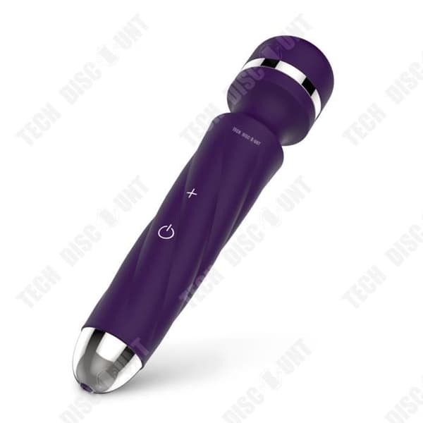 TD® Massage Stick för kvinnor Elektrisk silikon Vuxen rolig uppvärmning med mjukt ljud Lila Vattentät USB Snabbladdning