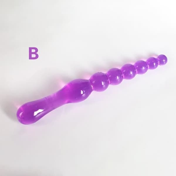 Erotisk mjuk Jelly Butt Plug Anal Dildo Sexleksaker För Kvinnor Män Butt Plug Anal Pärlor Sexleksaker för vuxna p - Typ: A -JB1597B