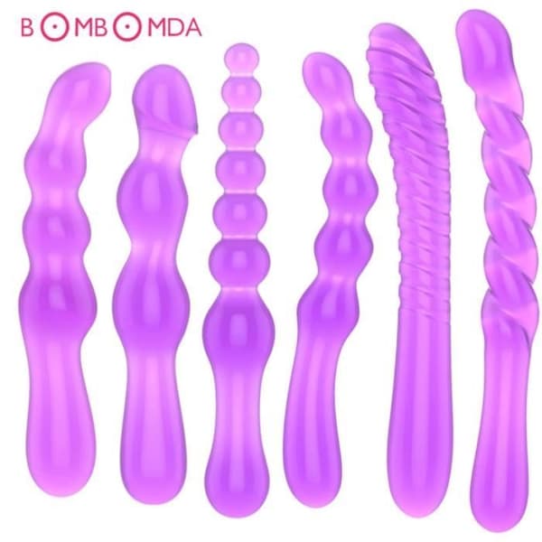 Erotisk mjuk Jelly Butt Plug Anal Dildo Sexleksaker För Kvinnor Män Butt Plug Anal Pärlor Sexleksaker för vuxna p - Typ: A -JB1597B