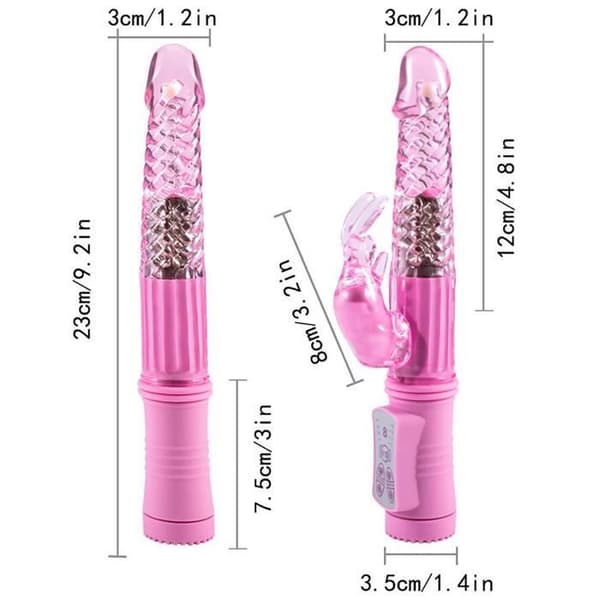 8 lägen Dildo Vibrator G Spot Rabbit Vibrators Sexprodukt Dildos Vibrator Sexleksak Sexleksaker för kvinnor Rosa