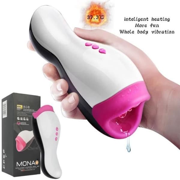 Man Avsugning Sexleksaker Uppvärmning Vibrerande Onani Cup För Män Smart Deep Throat Onani Flygplan Cup Hane