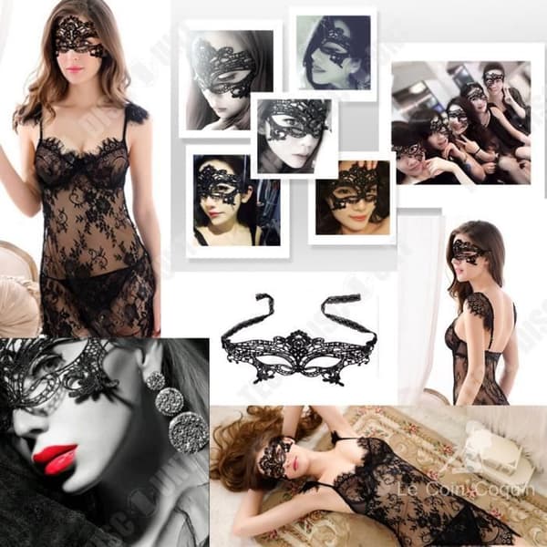 TD® mask spets drottning mystiska kvinnor sexiga lätt att bära solid halv huvud halv ansikte ögon sexleksak kreativ utklädnad fest en