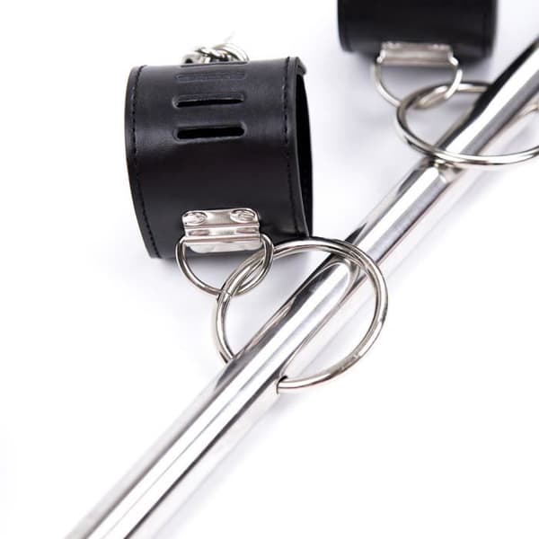 Plierty®Open Leg Läder Spridare Handled Ankelrem Fetish Bondage BDSM Restraint Toy sa1630
