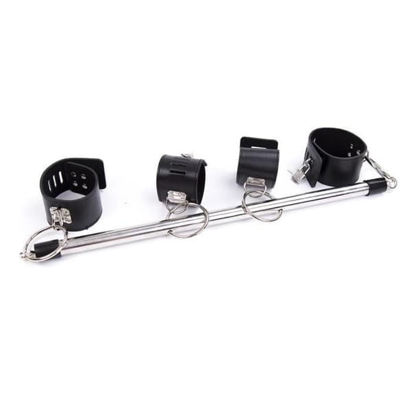 Plierty®Open Leg Läder Spridare Handled Ankelrem Fetish Bondage BDSM Restraint Toy sa1630