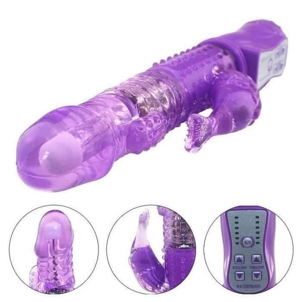 Pinkpouss Jack Rabbit Vibrator Roterande Vibrerande Sexleksak Dildosexleksaker för kvinnor