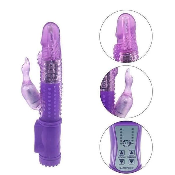 Pinkpouss Jack Rabbit Vibrator Roterande Vibrerande Sexleksak Dildosexleksaker för kvinnor