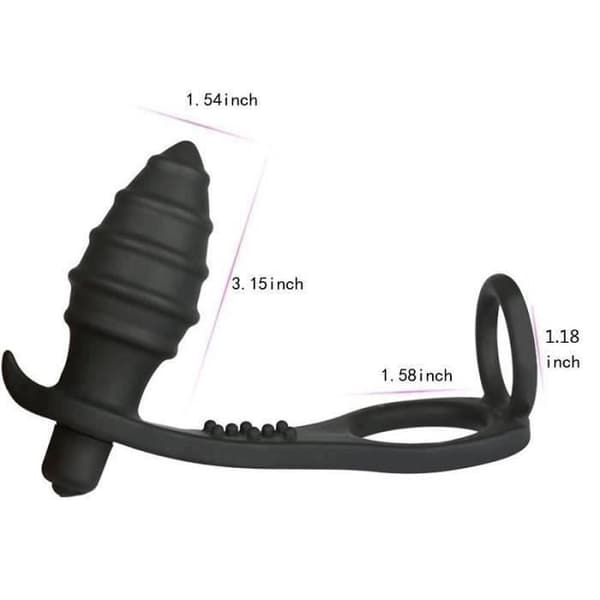 Prostatastimulator - Meg59093 - Sexleksak - 10 hastigheter - Silikon - Svart