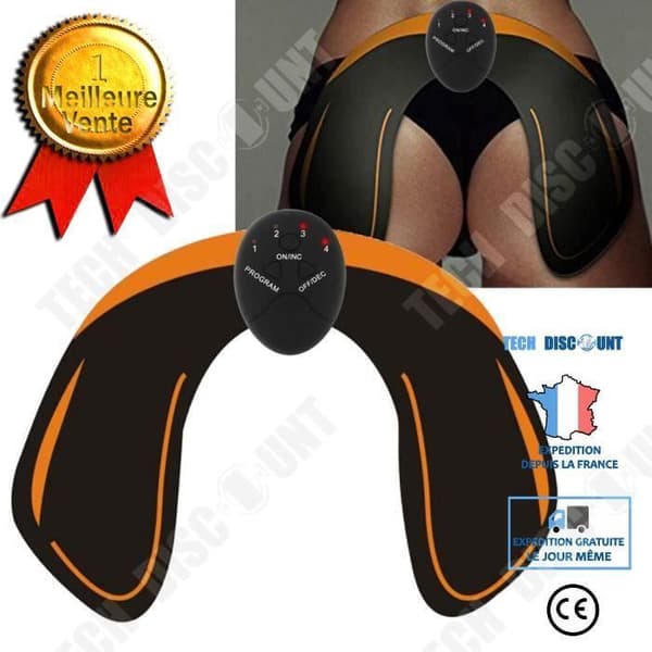 TD® Electric Vibrator Muskelstimulator Avslappningsmaskin Smart Household Hip Trainer - Orange Svart