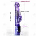 Miniatyrbild 4 av 4: HTBE® Purple Electric Kvinnlig Vibrator Vattentät Transparent Dildo Tower Bead Stick Sexleksaker för vuxna
