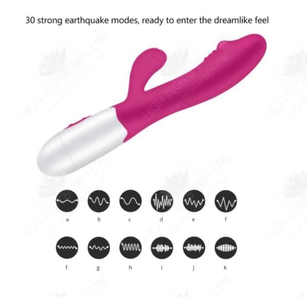 HTBE® kvinnlig dubbel G-punkts shockstick-simuleringsversion av den sexiga vuxna kvinnliga onanimassagestickan i silikon