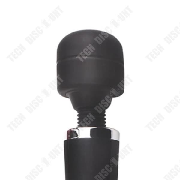 TD® Female massagestav svart vattentät silikonvibrator superstor vibrator trådlös fjärrkontroll massagestav svart