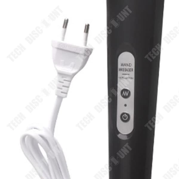 TD® Female massagestav svart vattentät silikonvibrator superstor vibrator trådlös fjärrkontroll massagestav svart