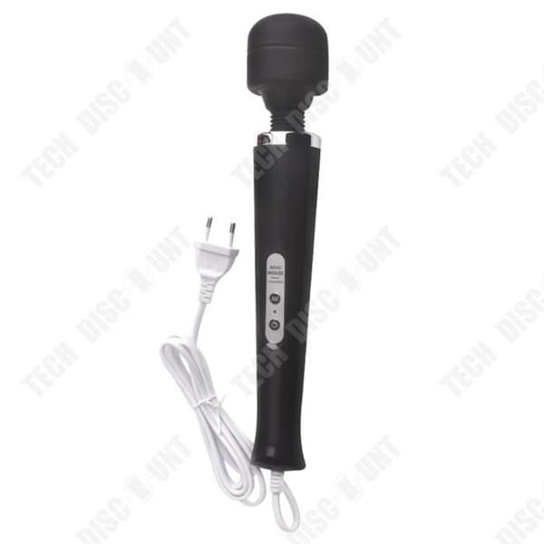 TD® Female massagestav svart vattentät silikonvibrator superstor vibrator trådlös fjärrkontroll massagestav svart