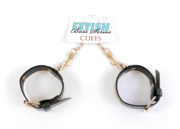 Fetish B Series Håndjern med krystaller 3 cm Guld