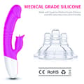 Miniatyrbild 3 av 11: Vibrator Silicon, Vibrator 7 Funktion och Värmeläge, Lila