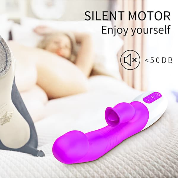 Vibrator Silicon, Vibrator 7 Funktion och Värmeläge, Lila
