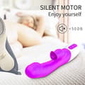 Miniatyrbild 5 av 11: Vibrator Silicon, Vibrator 7 Funktion och Värmeläge, Lila