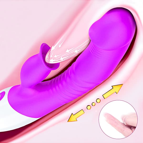 Vibrator Silicon, Vibrator 7 Funktion och Värmeläge, Lila